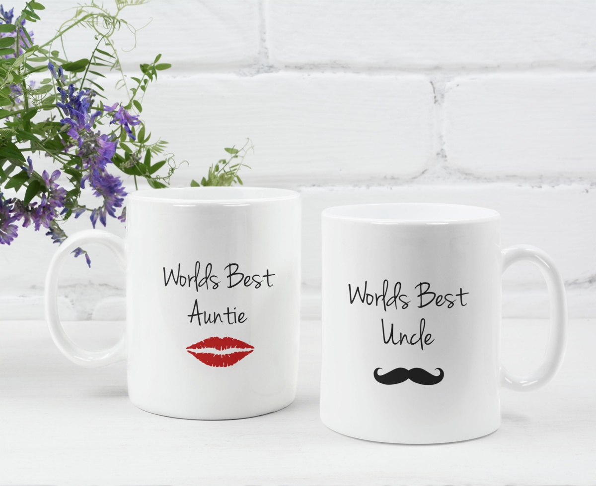 World's Best Auntie & Uncle Gift Mug Set